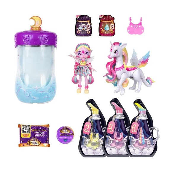 🆕 Magic Mixies Pixlings Shimmerverse 6.5" Unia the Unicorn Pixling & Pegacorn - Picture 2 of 10